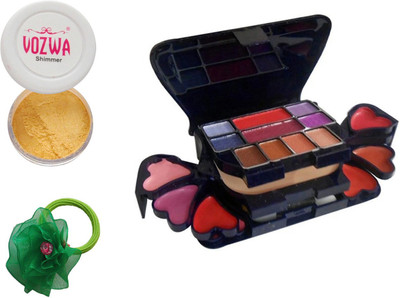 

Vozwa Golden Eyeshadow Shimmer Powder, Makeup kit and Band(Set of 3)