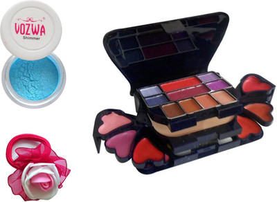

Vozwa Blue Gradient Eyeshadow Shimmer Powder, Makeup kit and Band(Set of 3)