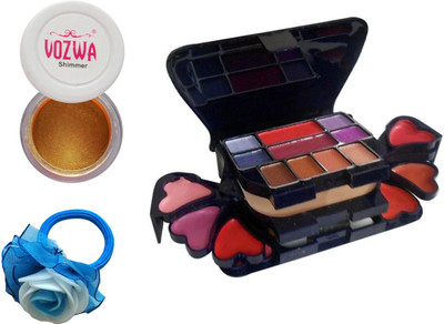 

Vozwa Gold Gradient Eyeshadow Shimmer Powder, Makeup kit and Band(Set of 3)