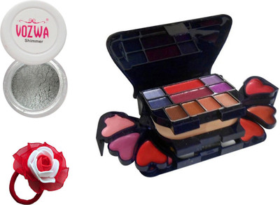 

Vozwa Silver Eyeshadow Shimmer Powder, Makeup kit and Band(Set of 3)