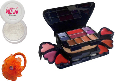 

Vozwa White Eyeshadow Shimmer Powder, Makeup kit and Band(Set of 3)