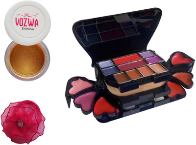 

Vozwa Gold Gradient Eyeshadow Shimmer Powder, Makeup kit and Band(Set of 3)
