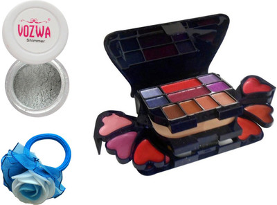

Vozwa Silver Eyeshadow Shimmer Powder, Makeup kit and Band(Set of 3)