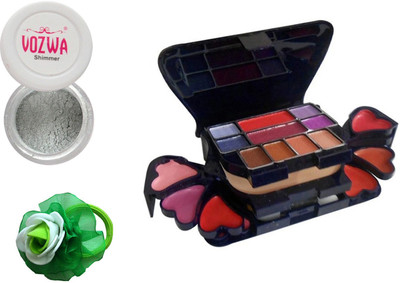 

Vozwa Silver Eyeshadow Shimmer Powder, Makeup kit and Band(Set of 3)