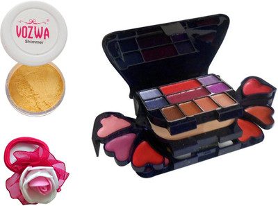 

Vozwa Golden Eyeshadow Shimmer Powder, Makeup kit and Band(Set of 3)