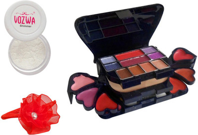 

Vozwa White Eyeshadow Shimmer Powder, Makeup kit and Band(Set of 3)