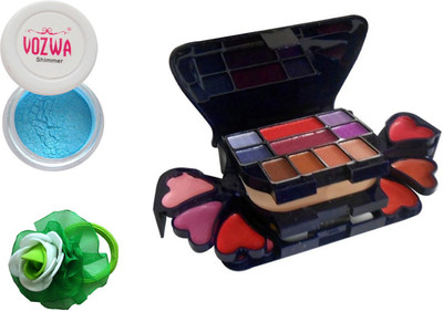 

Vozwa Blue Gradient Eyeshadow Shimmer Powder, Makeup kit and Band(Set of 3)