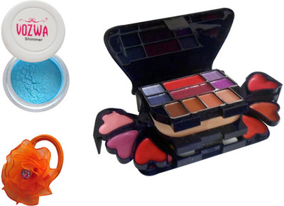

Vozwa Blue Gradient Eyeshadow Shimmer Powder, Makeup kit and Band(Set of 3)