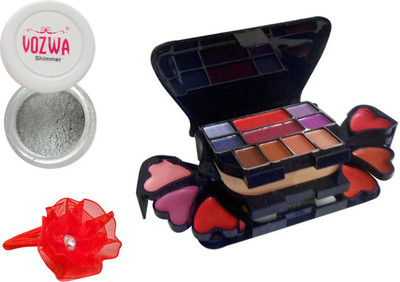 

Vozwa Silver Eyeshadow Shimmer Powder, Makeup kit and Band(Set of 3)