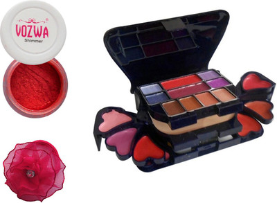

Vozwa Red Eyeshadow Shimmer Powder, Makeup kit and Band(Set of 3)