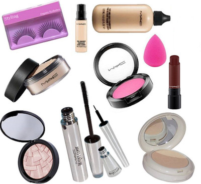 

Styling Eyelashes&Mac face & body Foundation& Loss Powder& Blusher&liptensity Lipistick&Brooke Candy Liner & Mascara&Lightfull BB Tinted Compact&Anastasia Illuminater & pro longwear concealer of mac(Set of 9)