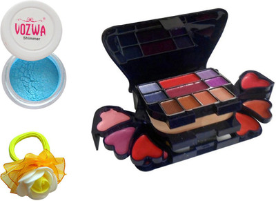 

Vozwa Blue Gradient Eyeshadow Shimmer Powder, Makeup kit and Band(Set of 3)