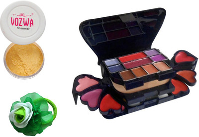 

Vozwa Golden Eyeshadow Shimmer Powder, Makeup kit and Band(Set of 3)