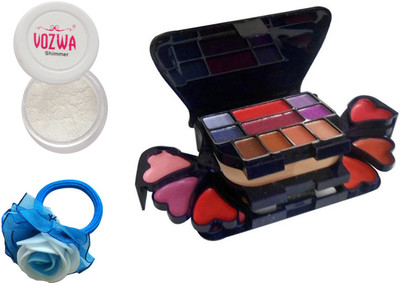 

Vozwa White Eyeshadow Shimmer Powder, Makeup kit and Band(Set of 3)