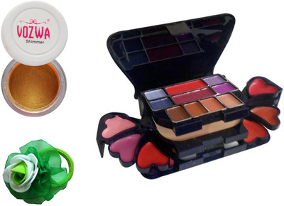 

Vozwa Gold Gradient Eyeshadow Shimmer Powder, Makeup kit and Band(Set of 3)