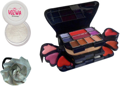 

Vozwa White Eyeshadow Shimmer Powder, Makeup kit and Band(Set of 3)