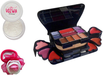 

Vozwa White Eyeshadow Shimmer Powder, Makeup kit and Band(Set of 3)