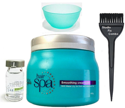 

Studio Fix Combo Hair Brush& L'oreal Professional Hydration (,Bowl-Brush) & Smoothing Spa Hair Mask(Set of 4)
