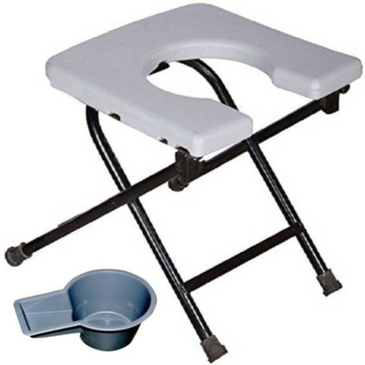 ASR SURGICAL Commode & Showert Chairs Commode Chair(White)