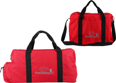 

Travelite Polyster Red Duffle Bag Combo Pack Of 2 Travel Duffel Bag(Red)