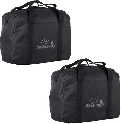 

Travelite (Expandable) Polyster Black Duffle Bag Combo Pack Of 2 (35 L) Travel Duffel Bag(Black)