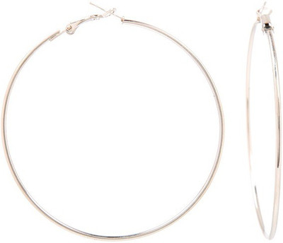 GoldNera Silverite Bali Medium Size Alloy Hoop Earring GoldNera Earrings