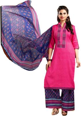 BKRKJ Cotton Silk Embroidered Salwar Suit Material
