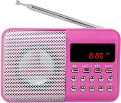 

OYD bt 246 digital sound fm support usb pendrive, aux in, recording FM Radio(Pink)