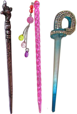 

Fully Unique Combo of Multi Color Juda Sticks Bun Stick(Multicolor)