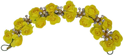 INAAYA Juda Accessories Gajra For Women And Girls, Yellow Hair Clip(Yellow)