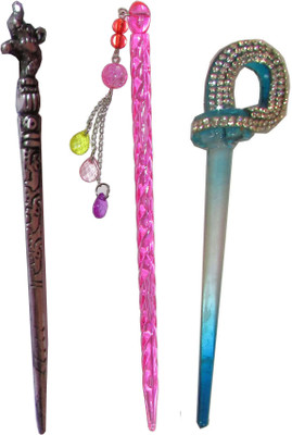 

eloquent Combo of Multi Color Juda Sticks Bun Stick(Multicolor)