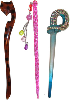 

deductible Combo of Multi Color Juda Sticks Bun Stick(Multicolor)