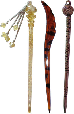 

enmity Combo of Multi Color Juda Sticks Bun Stick(Multicolor)