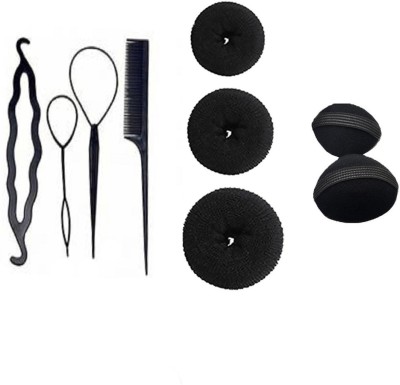 JAMPAK Hair Accessories set Hair Donut bun maker with Diy kitt judha maker Hair Accessory Set(Black)