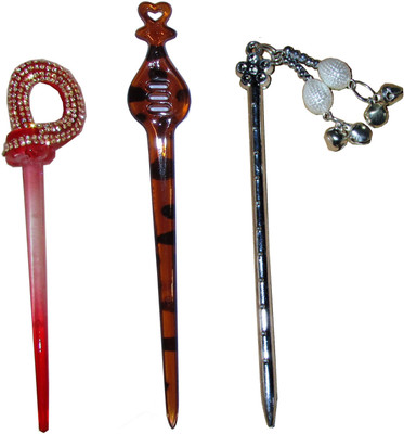 

CHARM Combo of Multi Color Juda Sticks Bun Stick(Multicolor)