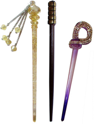 

liaison Combo of Multi Color Juda Sticks Bun Stick(Multicolor)