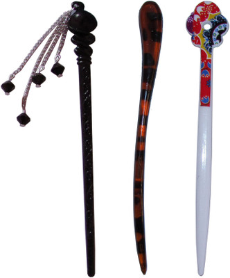 

cemetery Combo of Multi Color Juda Sticks Bun Stick(Multicolor)