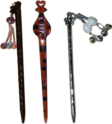 

GITI Combo of Multi Color Juda Sticks Bun Stick(Multicolor)