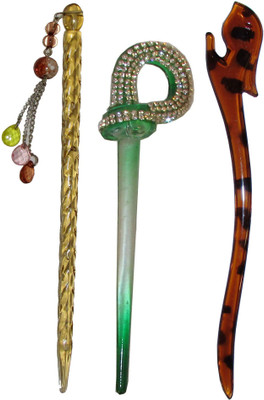 

AISH Combo of Multi Color Juda Sticks Bun Stick(Multicolor)