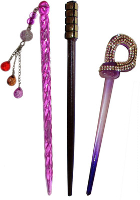 

cemetery Combo of Multi Color Juda Sticks Bun Stick(Multicolor)