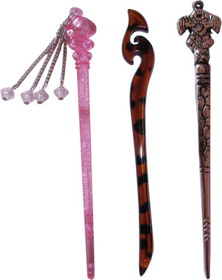 

FabSeasons Winter Combo of Multi Color Juda Sticks Bun Stick(Multicolor)