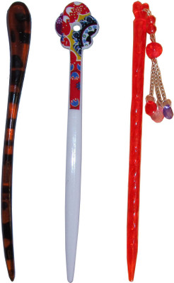 

playwright Combo of Multi Color Juda Sticks Bun Stick(Multicolor)
