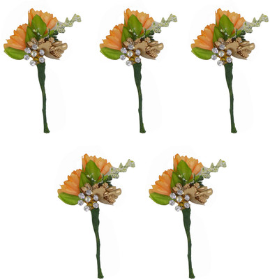 

Confidence Hair Juda Party Wear Pins Of Flower Shape For Girls And Women, Orange Back Pin, Hair Pin(Orange)
