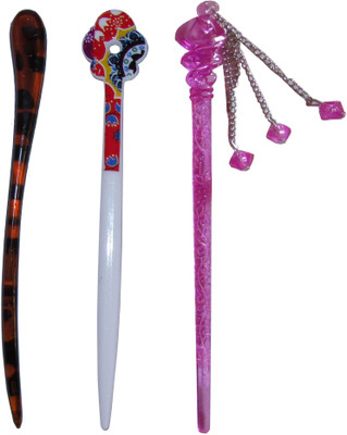 

pronunciation Combo of Multi Color Juda Sticks Bun Stick(Multicolor)