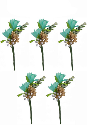 

Majik Juda Flower Pins Girls Hair Accessories For Wedding Use, Pack Of 5 Back Pin, Hair Pin, Hair Accessory Set(Multicolor)