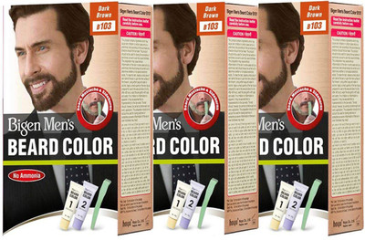

Bigen Men's Beard Colour ( 20g + 20g each ) | Combo Pack / Set Of 3 Ammonia Free Beard Hair Color(B103 - Dark Brown)