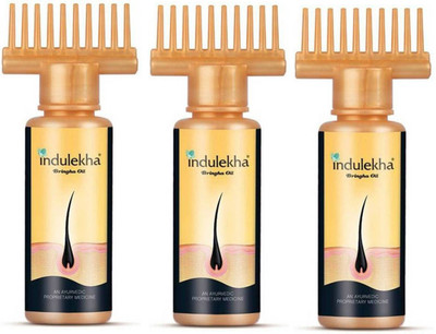 

Indulekha Bringha Oil: Ayurvedic Solution (3 pack) Hair Oil(300 ml)