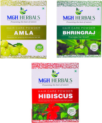 

MGH Herbals Amla, Bhingraj and Hibiscus Powder (Pack of 3)(600 g)