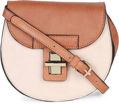 

Van Heusen Sling Bag(Beige, Pink)