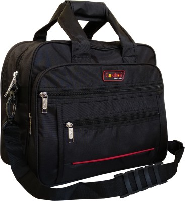 Costfide Men & Women Black Messenger Bag